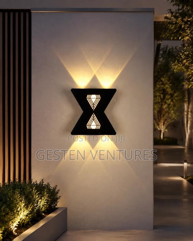Outdoor Geometric Hourglass-Shaped LED Wall Brackets