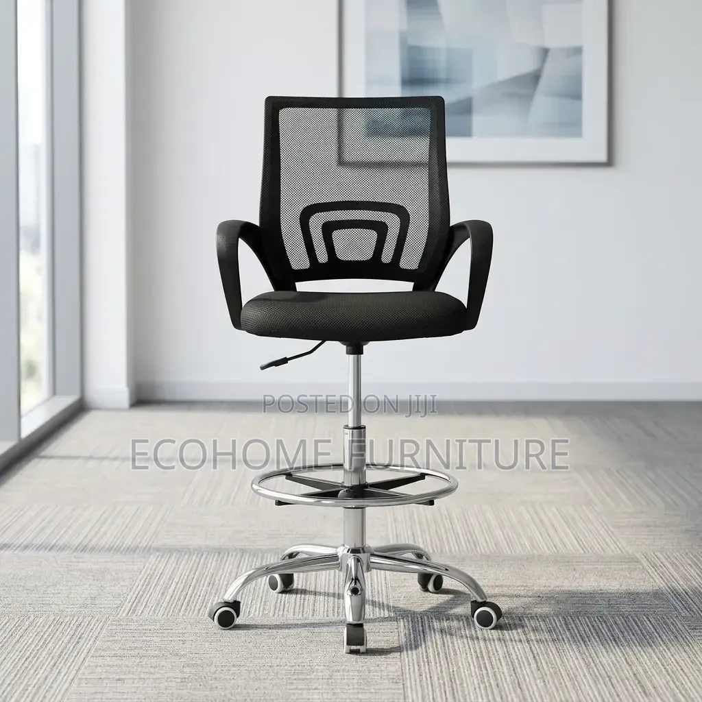Office Chair – High Mesh Drafting Chair With Footrest