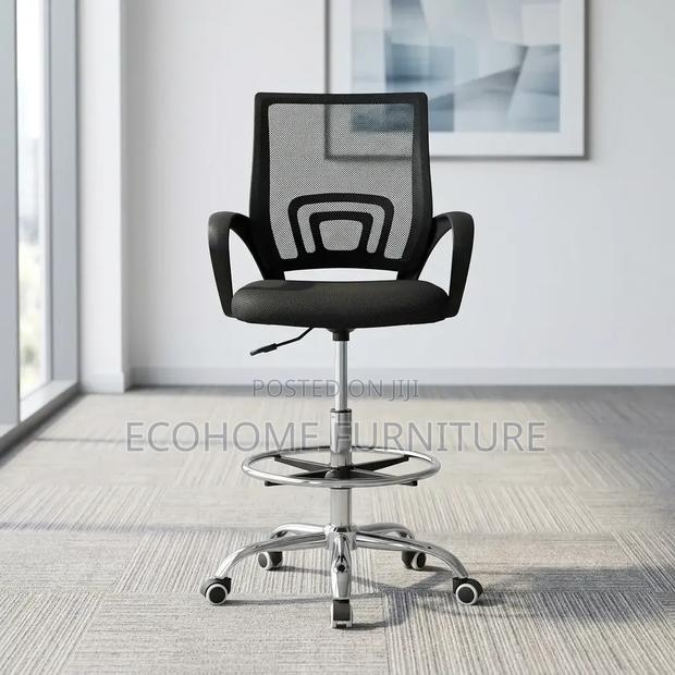 Office Chair – High Mesh Drafting Chair With Footrest