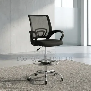 Office Chair – High Mesh Drafting Chair With Footrest