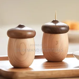 Creative Walnut Cotton Swab Toothpick Holder