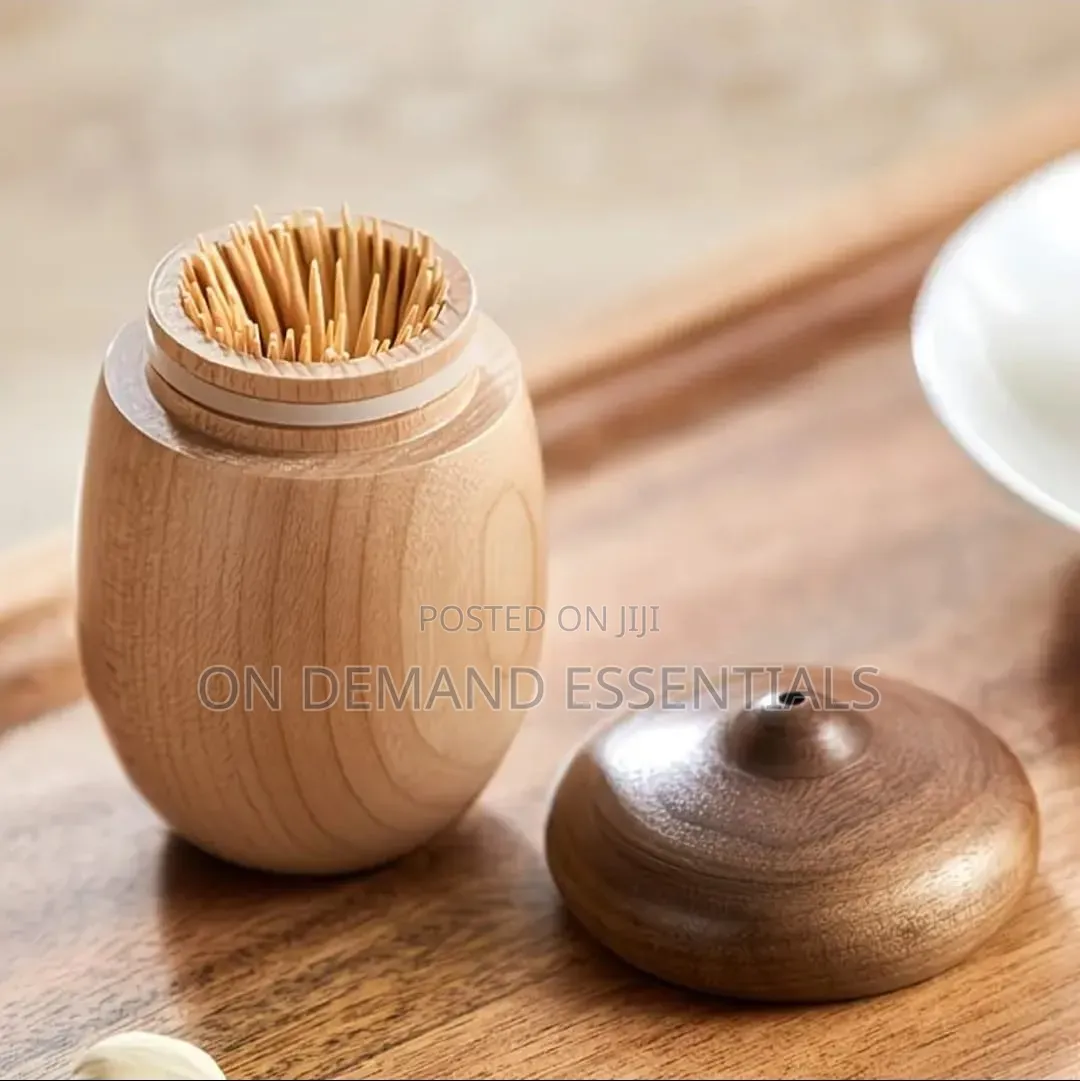 Creative Walnut Cotton Swab Toothpick Holder