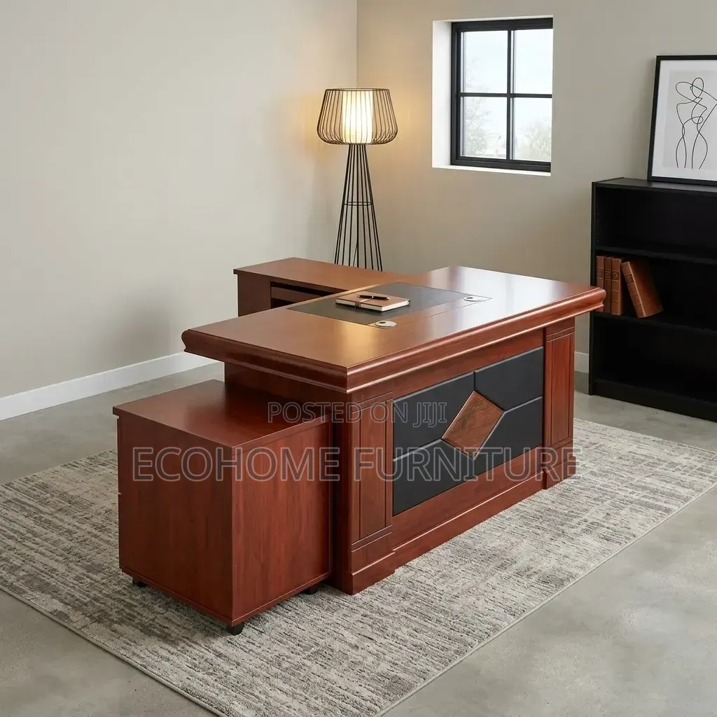 Office Desk – Executive Wooden Managerial Desk With Side Return