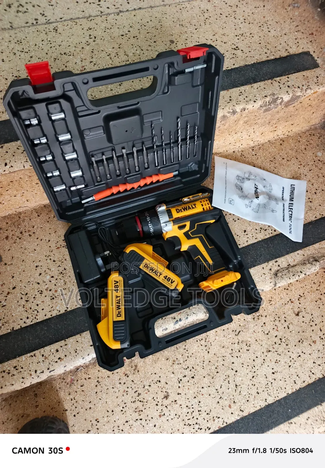 DeWALT48V Cordless Drill Tool Kit With 2 Batteries