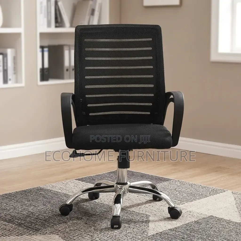 Office Chair – Black Mesh Ergonomic Swivel Computer Chair