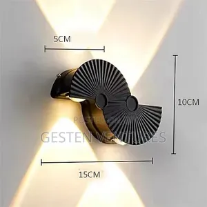 Fan-Shaped Dual-Scalloped 4W LED Up-and-Down Outdoor Wall Sconce