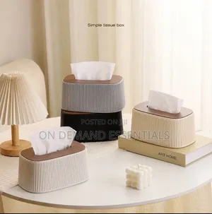 Aesthetic Vertical Striped Tissue Box