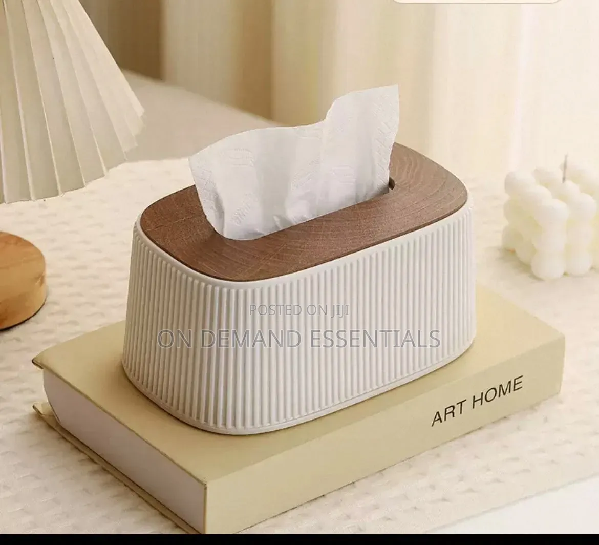 Aesthetic Vertical Striped Tissue Box