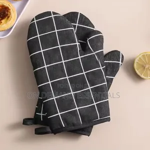 2pcs Cotton Linen Oven Gloves