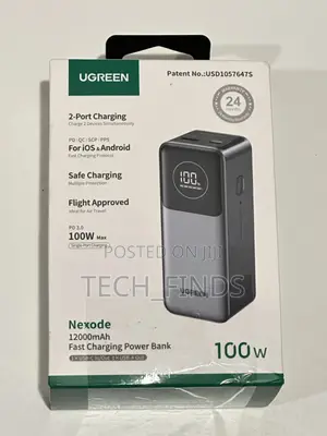 UGREEN 12000mAh 100W Fast Charging Power Bank - PB724