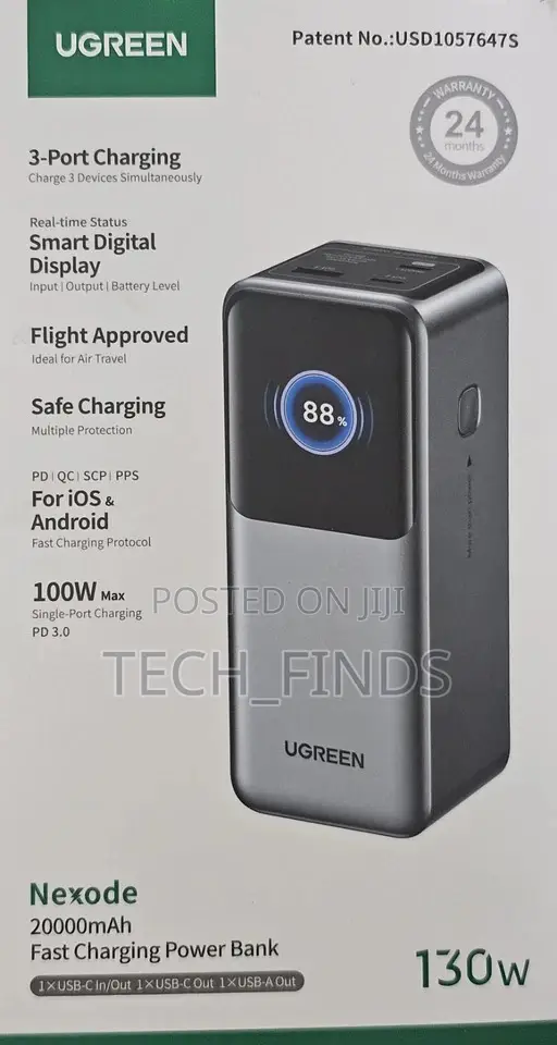 UGREEN 20000mAh 130W Fast Charging Power Bank - PB721