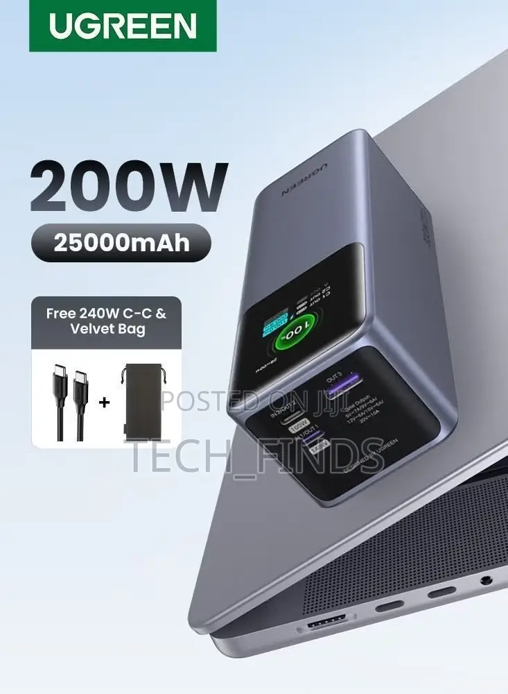 UGREEN 25000mAh 200W Fast Charging Power Bank - PB722