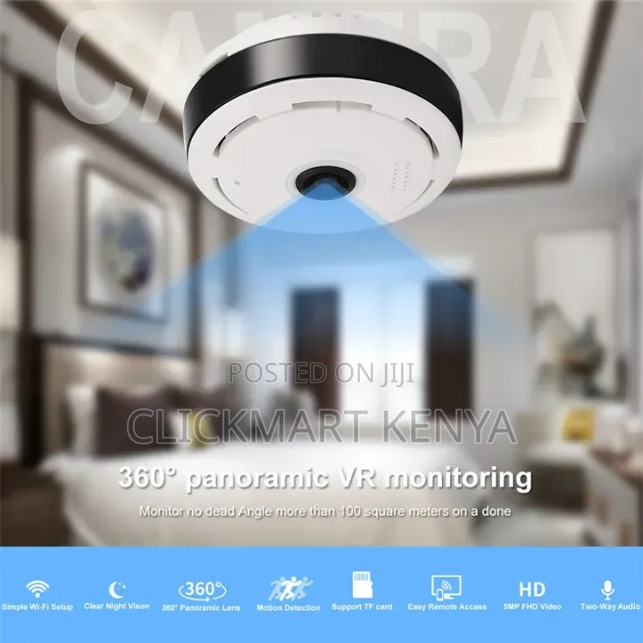 *Mini Spy CCTV Camera 360° V380 Pro WiFi Hidden IP Camera Kenya*