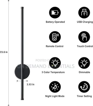 Modern Wireless LED Wall Sconce With Remote Control