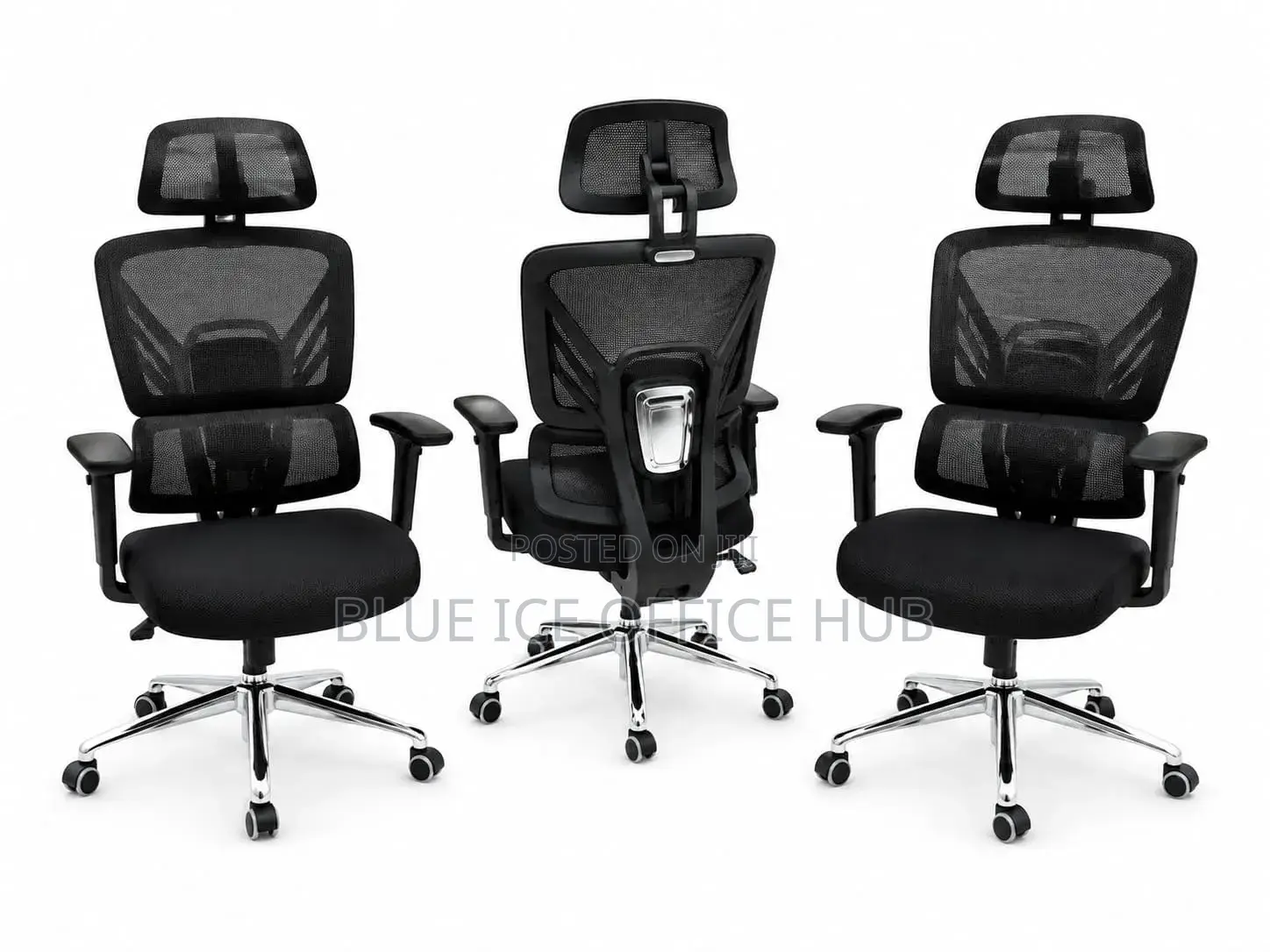 Executive Modern Office Chair With Headrest and Lumbar Support