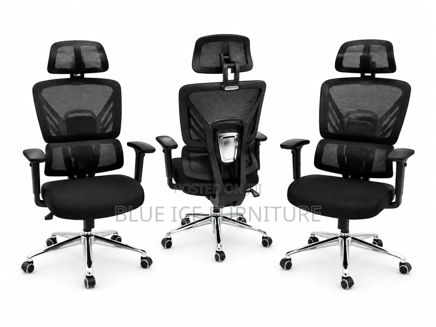 Executive Modern Office Chair With Headrest and Lumbar Support