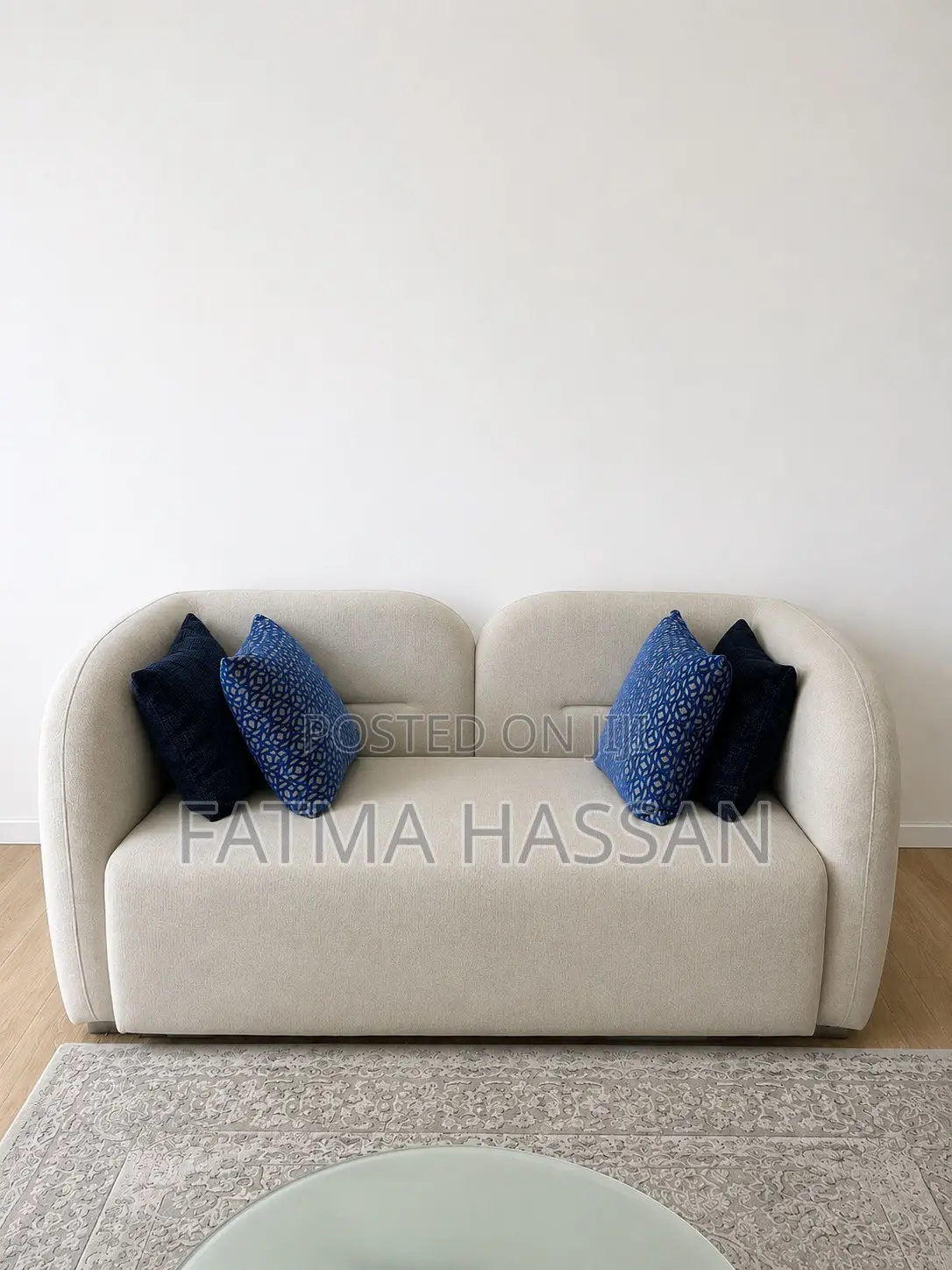 Elegant Cream 5-Seater Sofa Set – Excellent Condition