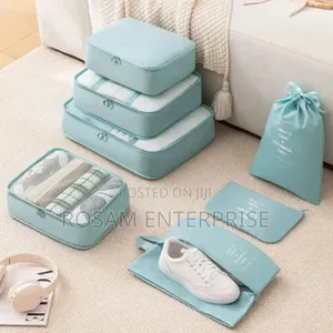 8pcs Luggage Travel Organizers for Suitcase With Toiletry Case