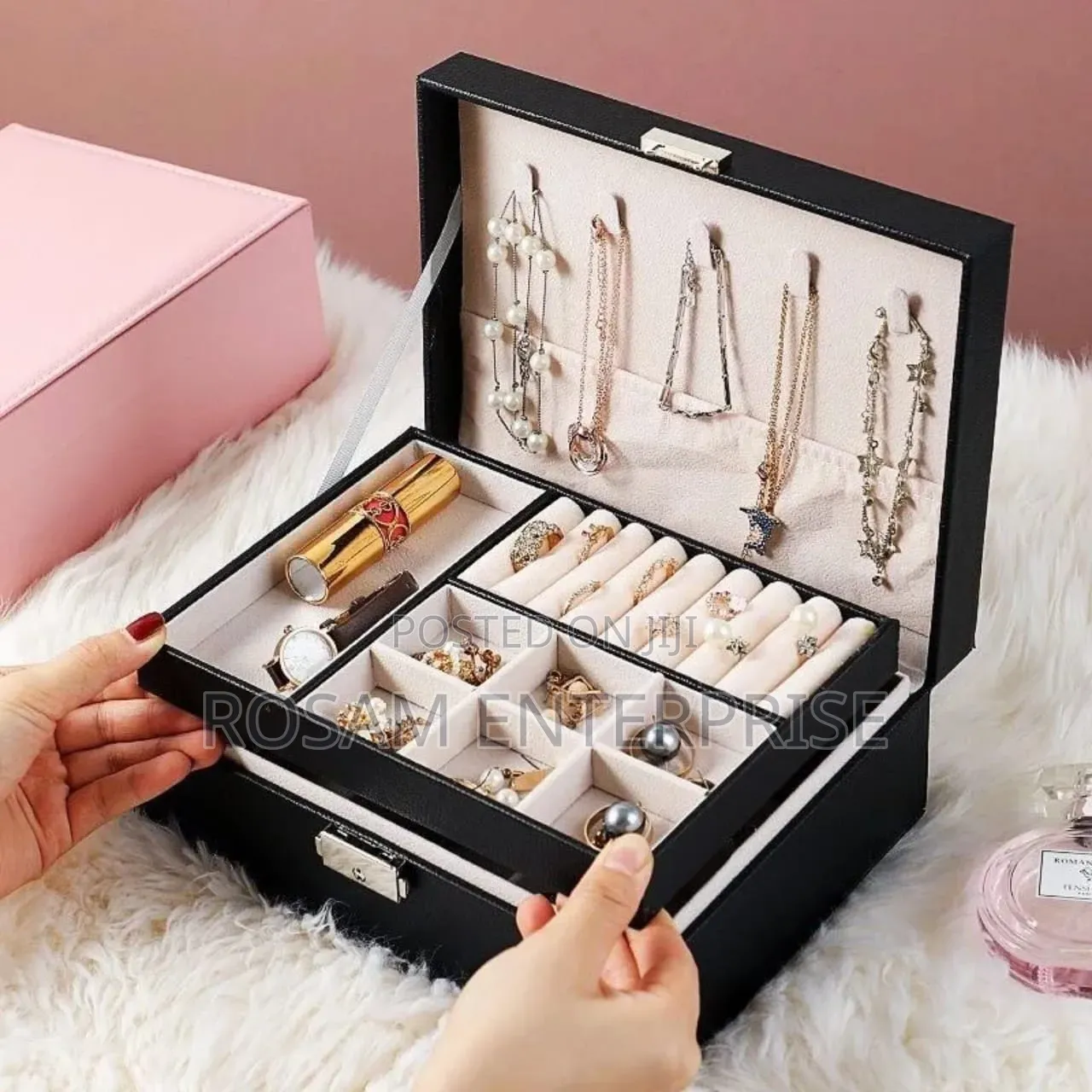 Multi-Layer Jewelry Storage Box Large Capacy Earrings Organizer Case