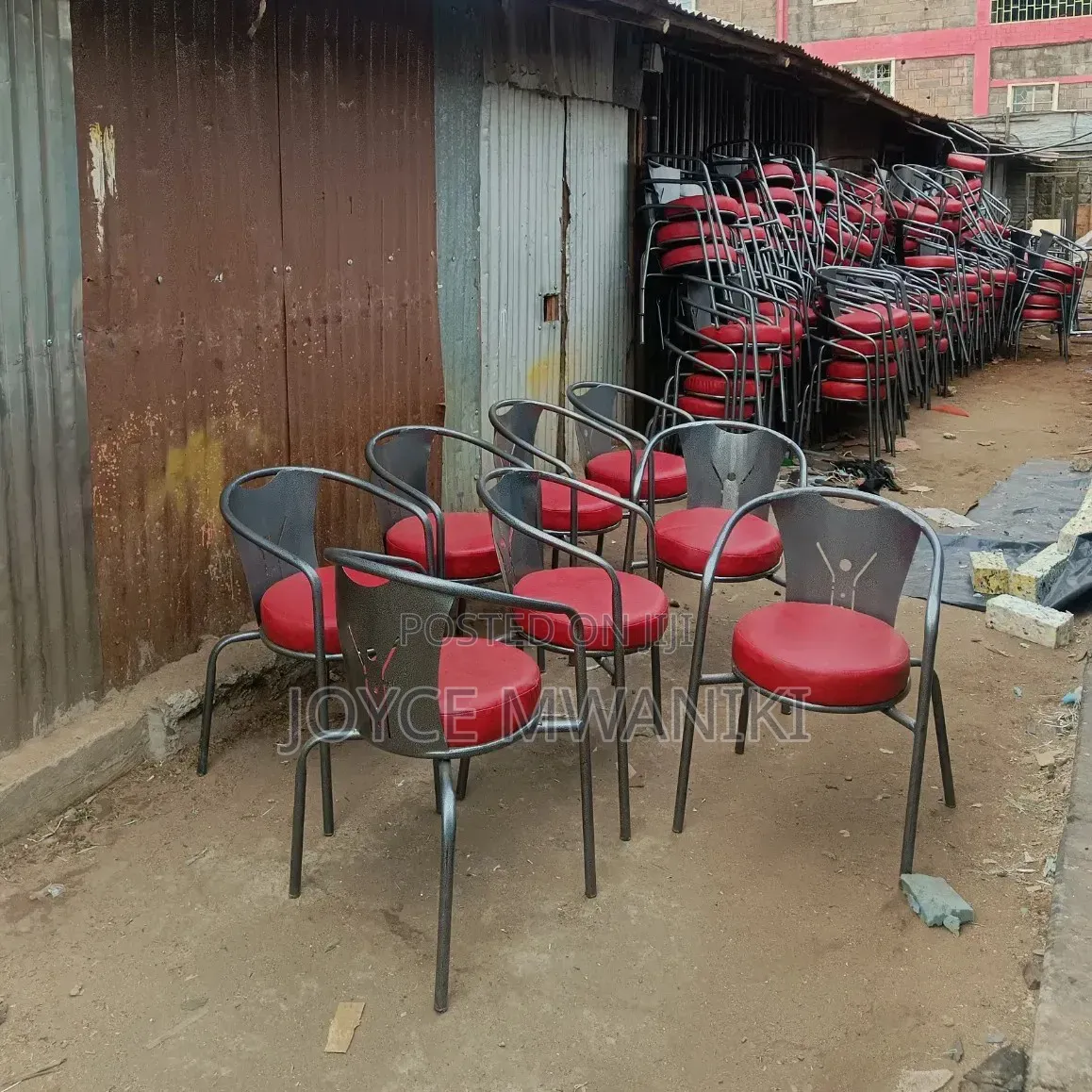 Restaurant Round Chairs With Coated Sily Frame