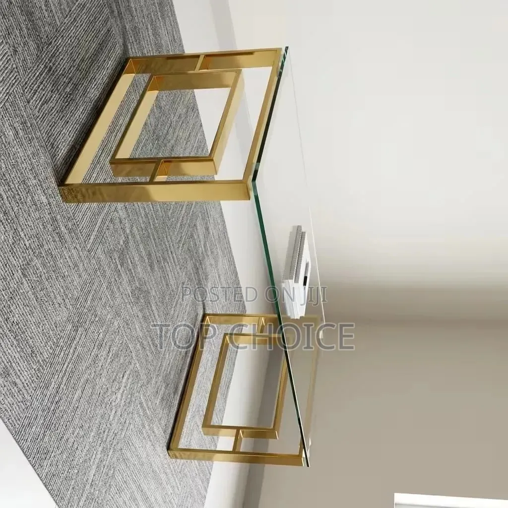 Glass Coffee Table With Gold Framework