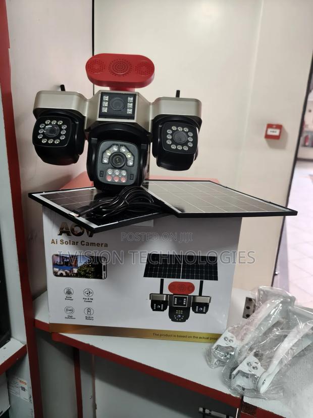 4 Lens Solar Powered CCTV Cameras Solutions