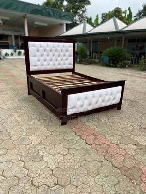 5by6 Hardwood Bed With Morket Inside and Painted Furnish