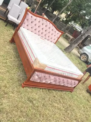 5by6 Hardwood Bed With Morket Inside and Painted Furnish