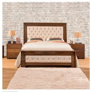 5by6 Hardwood Bed With Morket Inside and Painted Furnish