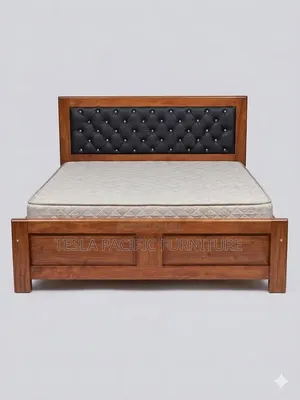 5by6 Hardwood Bed With Morket Inside and Painted Furnish