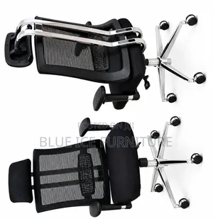 Black Ergonomic Mesh Office Chair With Adjustable Headrest Armrests