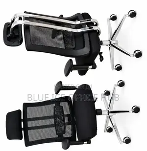 Black Ergonomic Mesh Office Chair With Adjustable Headrest Armrests