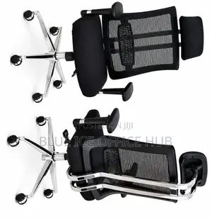 Black Ergonomic Mesh Office Chair With Adjustable Headrest Armrests