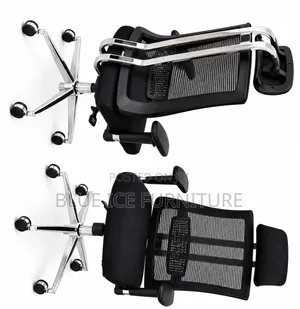 Black Ergonomic Mesh Office Chair With Adjustable Headrest Armrests