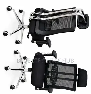 Black Ergonomic Mesh Office Chair With Adjustable Headrest Armrests