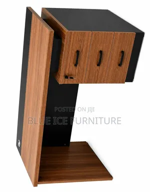 Modern Office Desk With 3 Drawers Lockable Storage – Walnut Black