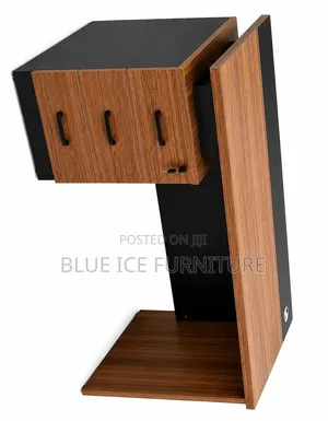 Modern Office Desk With 3 Drawers Lockable Storage – Walnut Black