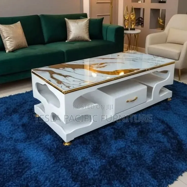 Luxury Coffee Table With Side Drawers