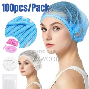 100 Disposable Non-Woven Bouffant Caps