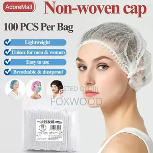 100 Disposable Non-Woven Bouffant Caps