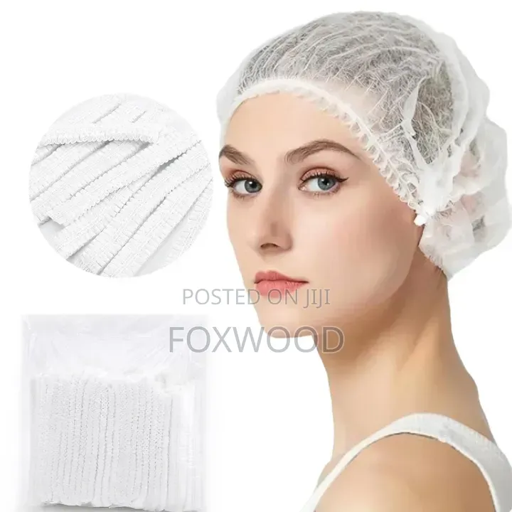 100 Disposable Non-Woven Bouffant Caps