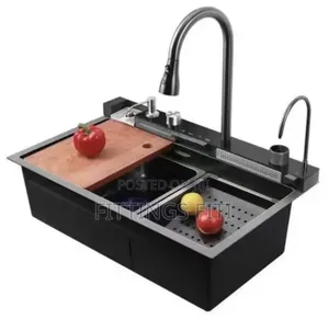Smart Multifunction Kitchen Sink With a Pullout Mixer Tap