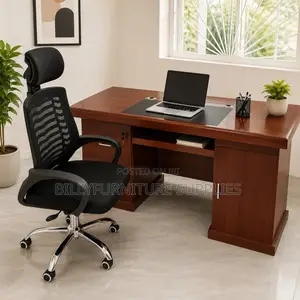1.4m Mahogany and Mesh Headrest Chair