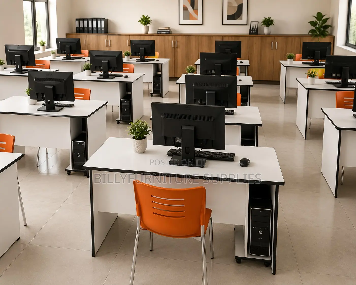 1.2m Office Workstation White Desk