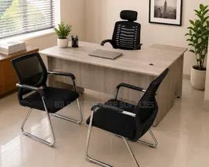 L-Shaped 4×4 Ft Office Desk Chair Complete Workstation