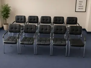 Black Visitors Leather Chair