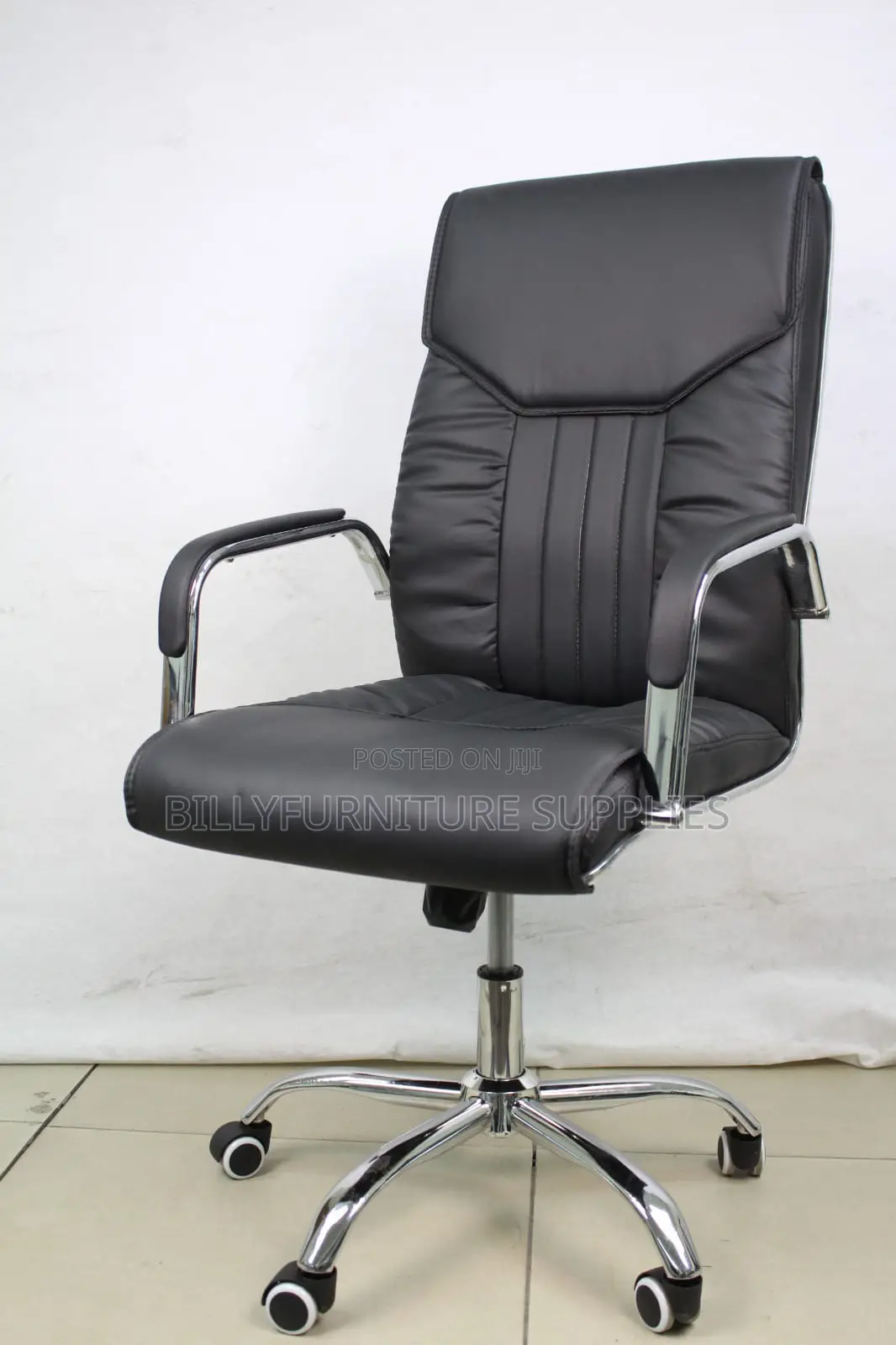 Executive Office Chair With Chrome Base