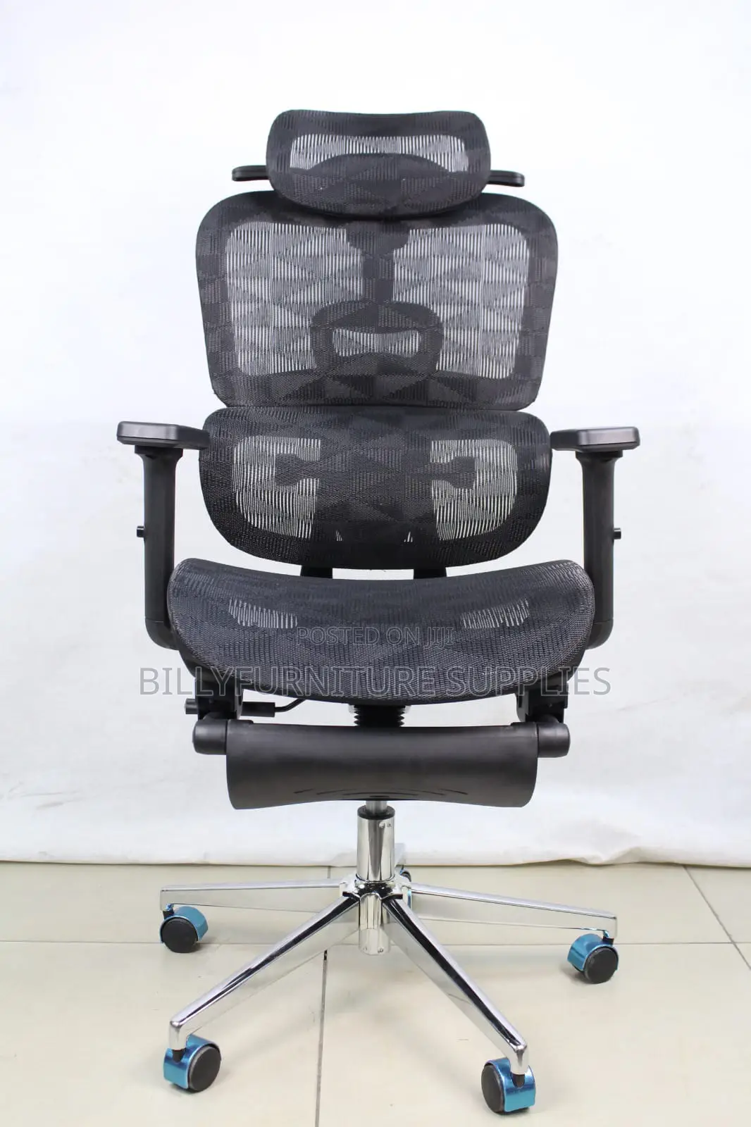Orthopedic Mesh Office Chair With Headrest Footrest