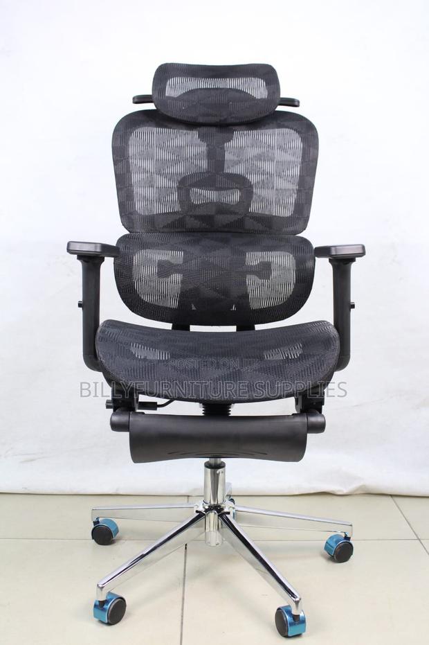 Orthopedic Mesh Office Chair With Headrest Footrest - thumbnail 2