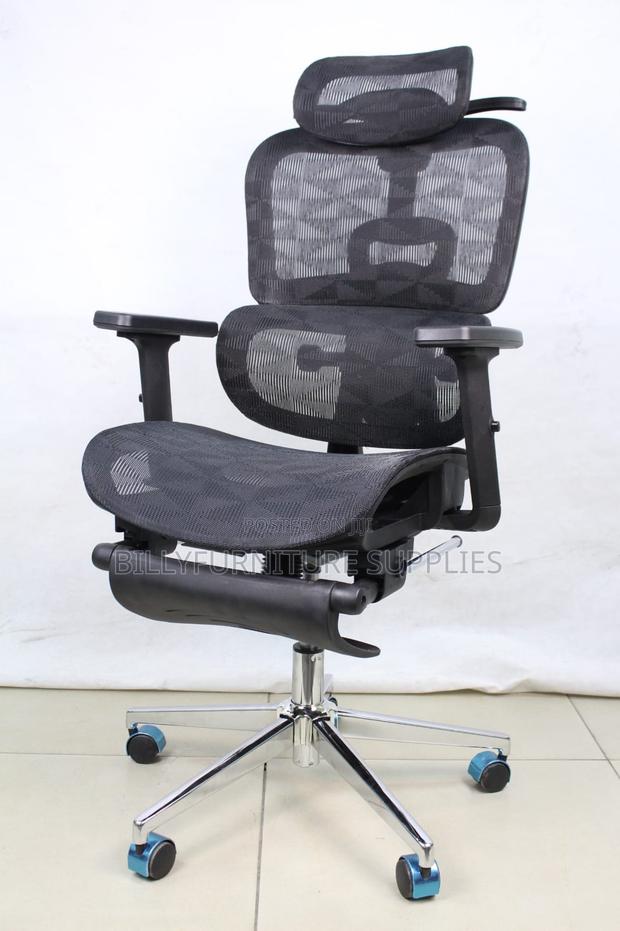 Orthopedic Mesh Office Chair With Headrest Footrest - thumbnail 3